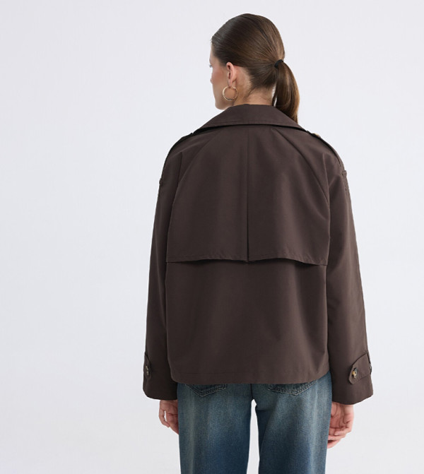 LC Waikiki  Overcoats - Dark Brown Overcoats