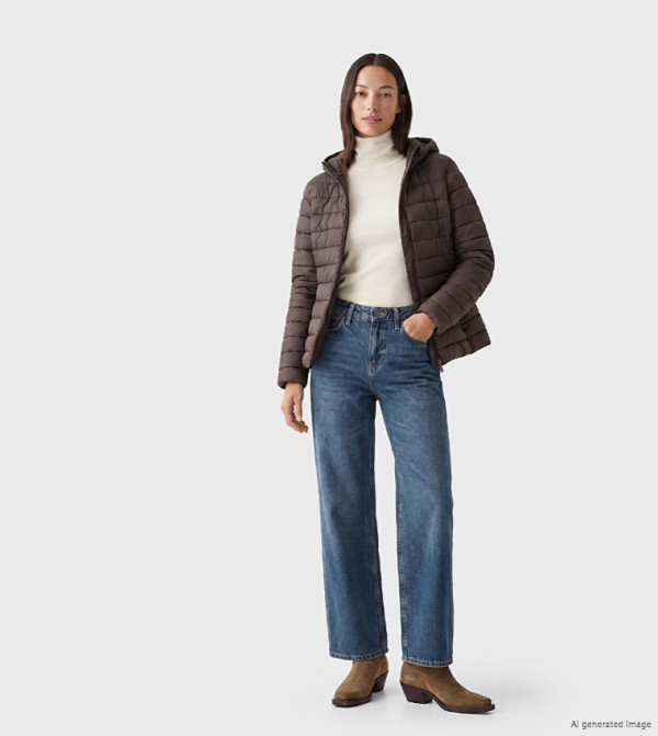 LC Waikiki  Puffer & Quilted Jackets - Dark Brown Puffer & Quilted Jackets