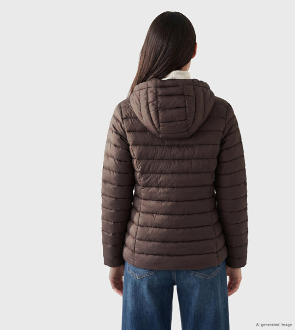 LC Waikiki  Puffer & Quilted Jackets - Dark Brown Puffer & Quilted Jackets