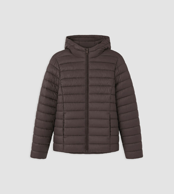 LC Waikiki  Puffer & Quilted Jackets - Dark Brown Puffer & Quilted Jackets