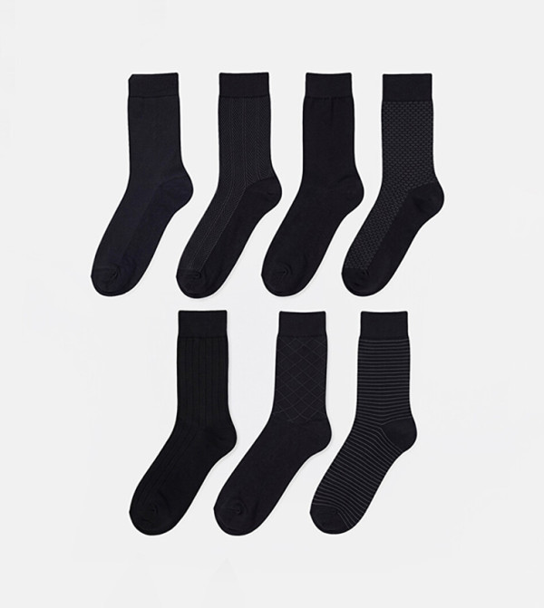 اٍل سي واي كيكي  جوارب لنصف الساق  - أسود Calf Length Socks