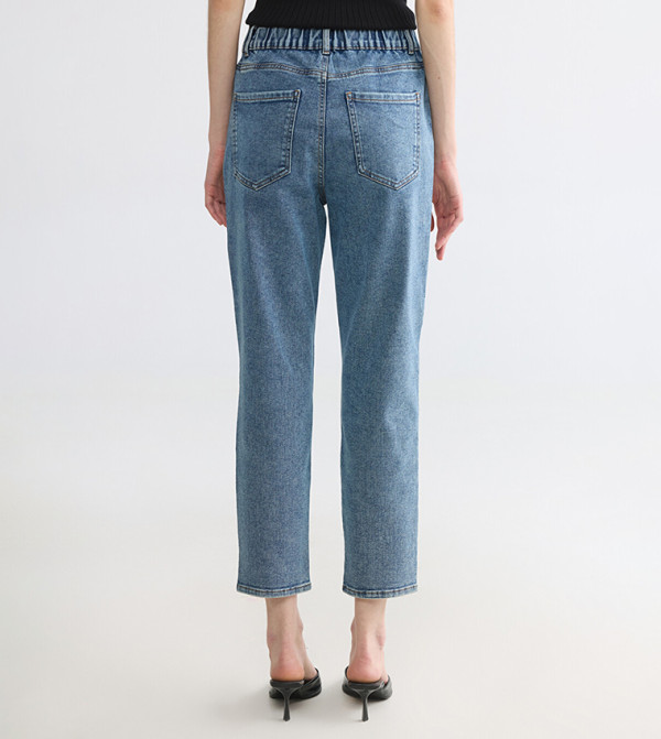 اٍل سي واي كيكي  جينز استايل موم - أزرق Mom Jeans