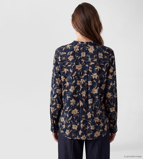 LC Waikiki the-high-neck-shift - Navy Shirts