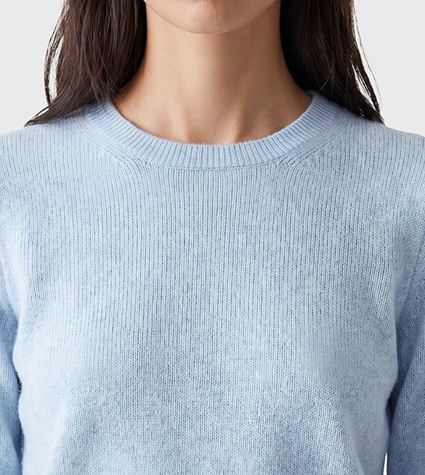 اٍل سي واي كيكي  سترات و كارديغانات - أزرق فاتح Round Neck Sweaters