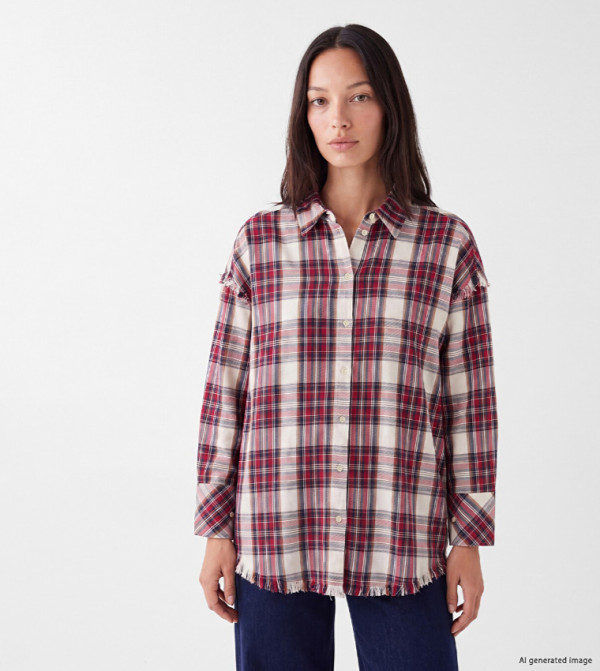 LC Waikiki  micro-checks - Red Shirts