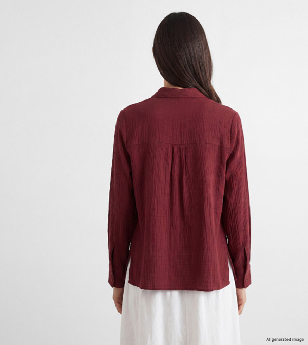 LC Waikiki  cherry-mohogany - Maroon Shirts