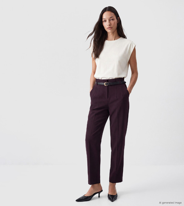 LC Waikiki  Formal Pants - Maroon Formal Pants