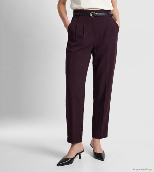 LC Waikiki  Formal Pants - Maroon Formal Pants