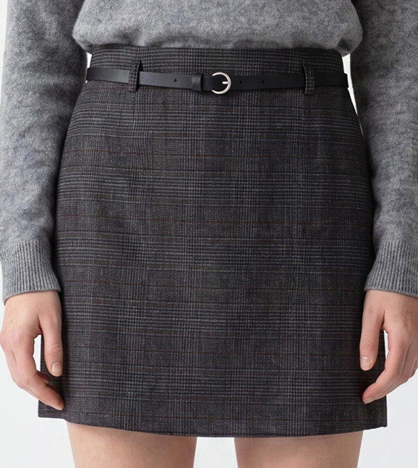 LC Waikiki  Mini Skirts - Grey Mini Skirts