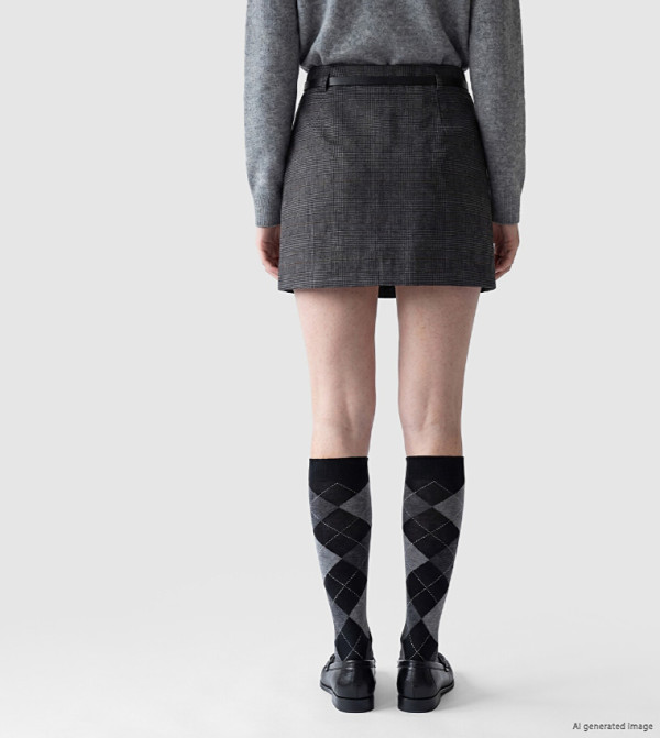 LC Waikiki  Mini Skirts - Grey Mini Skirts