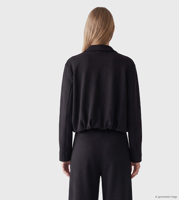 LC Waikiki  the-high-neck-shift - BLACK Casual Jackets