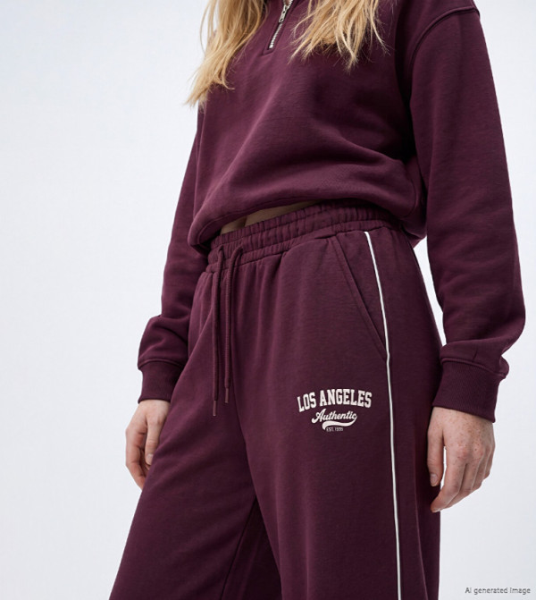 LC Waikiki Sweatpants - Burgundy Sweatpants