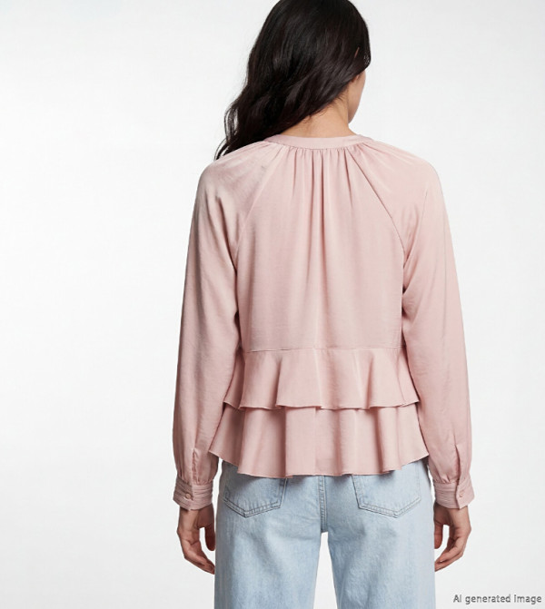 اٍل سي واي كيكي  peplum-play - وردي فاتح Casual Tops