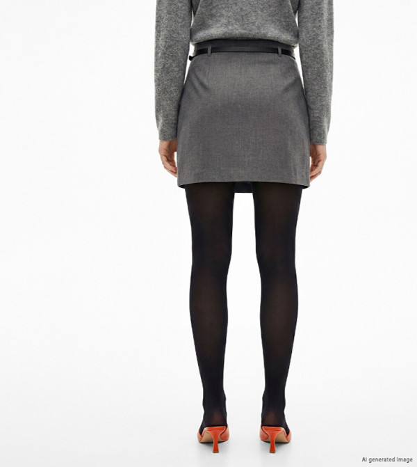 LC Waikiki  Mini Skirts - Grey Mini Skirts