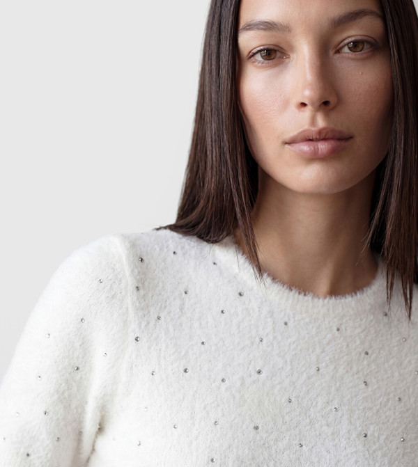 اٍل سي واي كيكي  سترات - بيج فاتح  Round Neck Sweaters