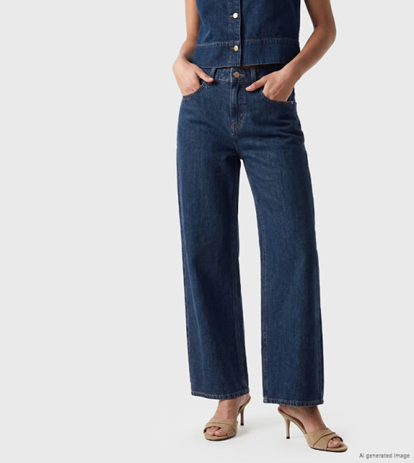 LC Waikiki  Wide Leg Jeans - DARK INDIGO Wide Leg Jeans