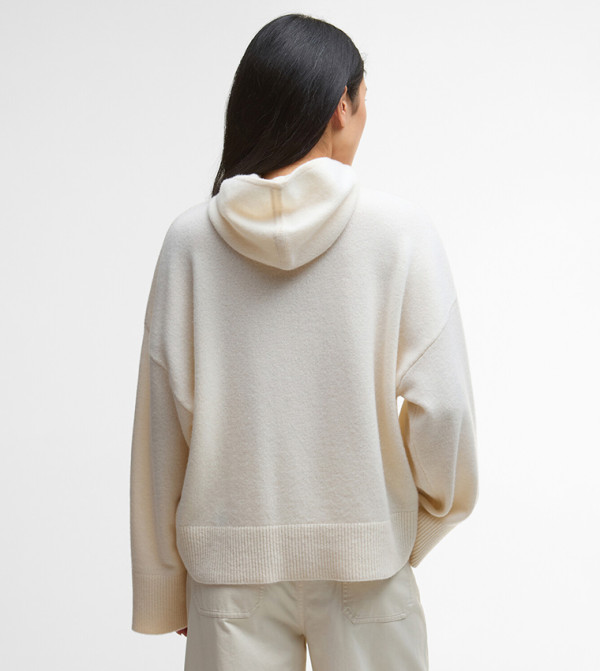 Barbour  - Off White V-neck Sweaters
