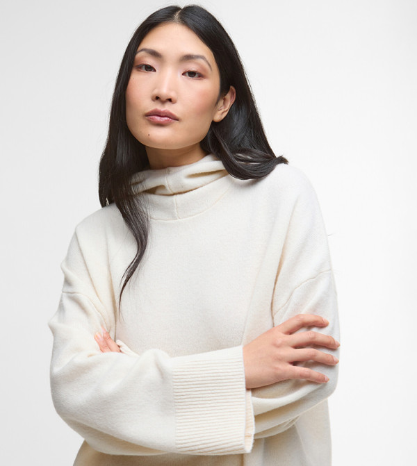 Barbour  - Off White V-neck Sweaters