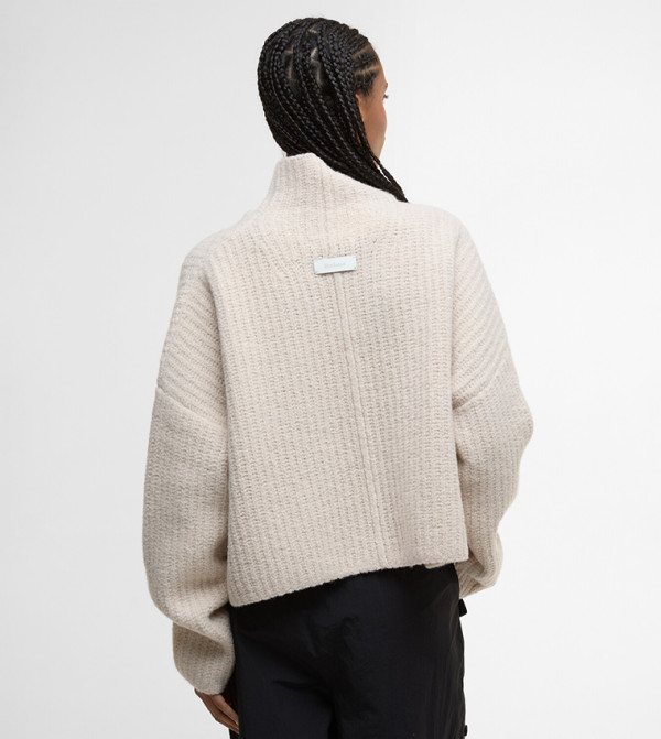 Barbour  - Off White V-neck Sweaters