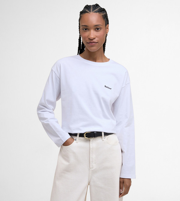 Barbour Barbour - White Long Sleeve T-Shirts