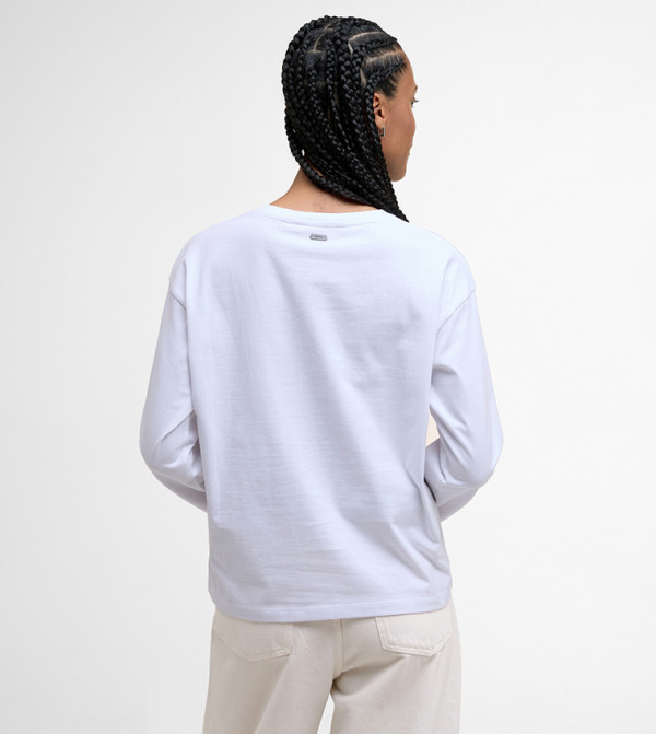 Barbour Barbour - White Long Sleeve T-Shirts