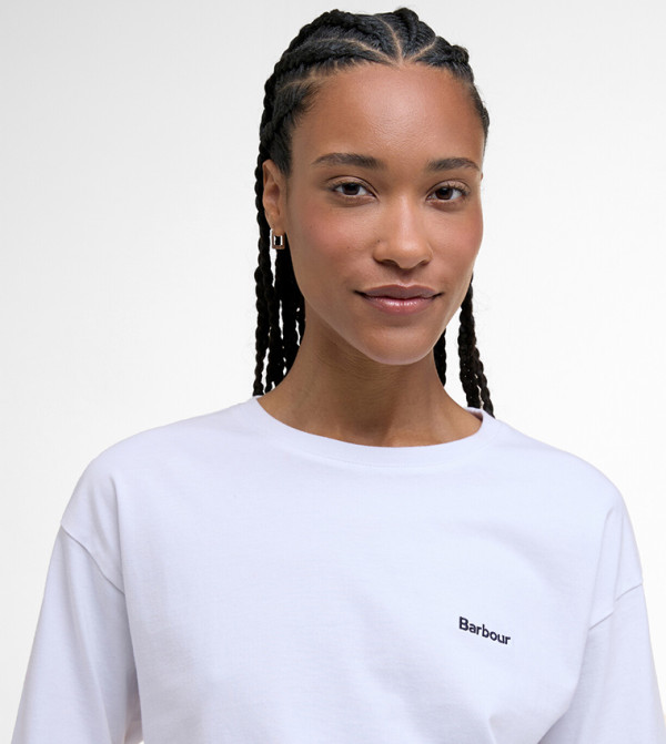 Barbour Barbour - White Long Sleeve T-Shirts