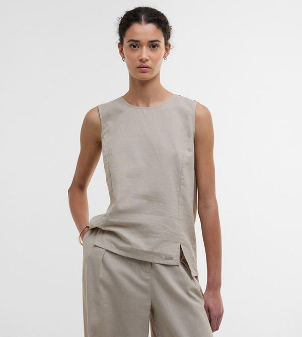 Barbour  - Beige Sleeveless Tops