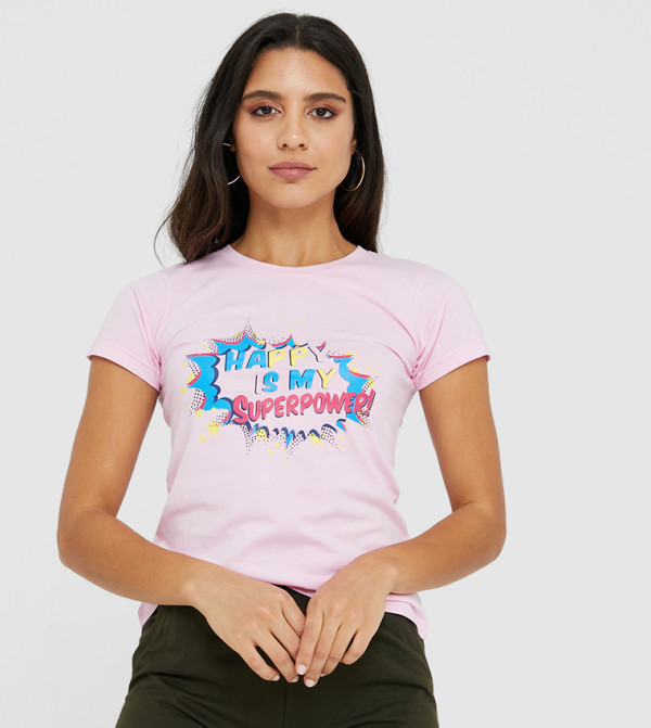 Clovia Clovia - Pink Sleep Tops & Tees