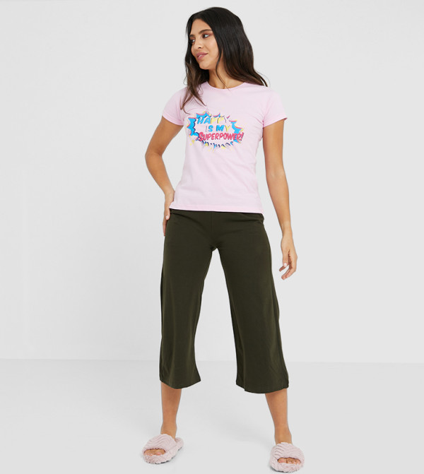Clovia Clovia - Pink Sleep Tops & Tees