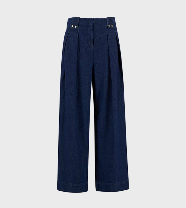 باربور  ساق واسعة - أزرق Wide Leg Jeans