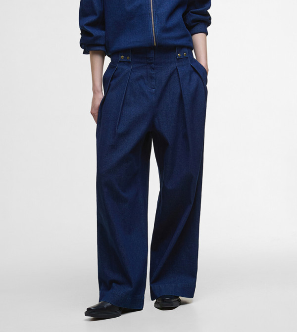 باربور  ساق واسعة - أزرق Wide Leg Jeans