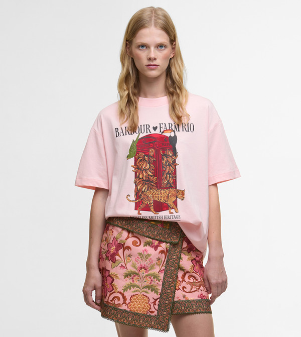 Barbour Barbour - Pink Short Sleeve T-Shirts