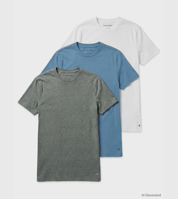 كالفين كلاين كالفين كلاين - متعدد Round Neck T-Shirts