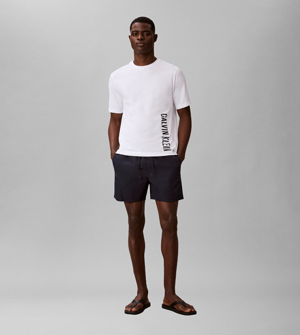 كالفين كلاين كالفين كلاين - أبيض Round Neck T-Shirts