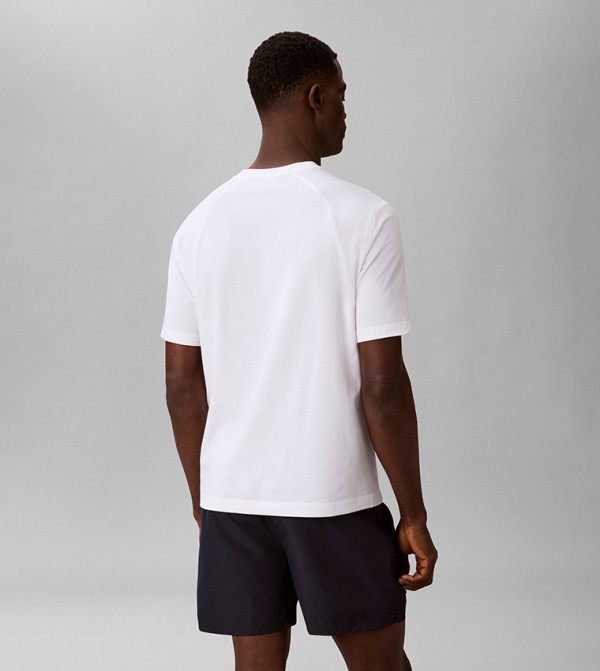 كالفين كلاين كالفين كلاين - أبيض Round Neck T-Shirts