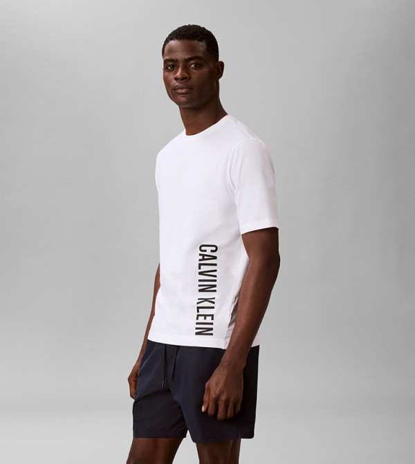 كالفين كلاين كالفين كلاين - أبيض Round Neck T-Shirts
