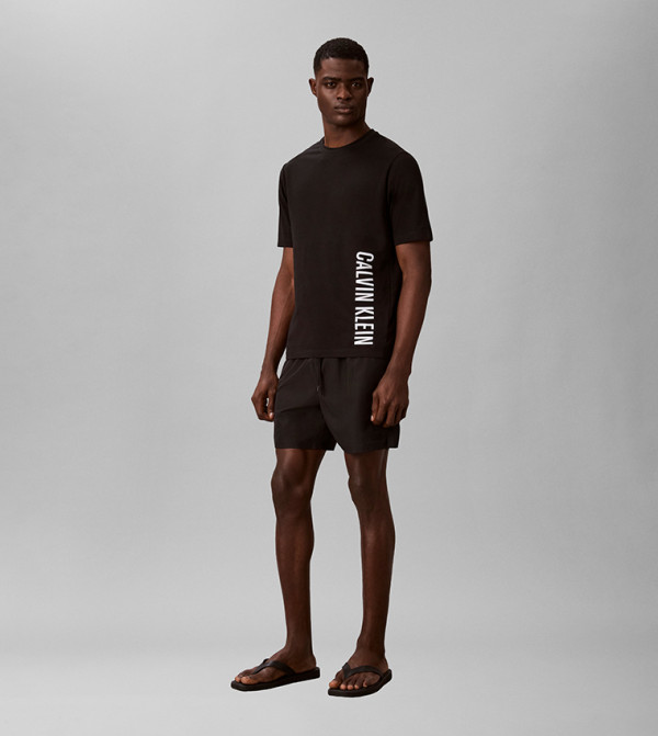 كالفين كلاين كالفين كلاين - أسود Round Neck T-Shirts