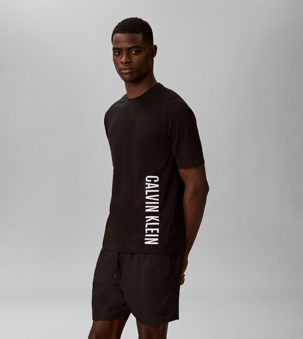 كالفين كلاين كالفين كلاين - أسود Round Neck T-Shirts