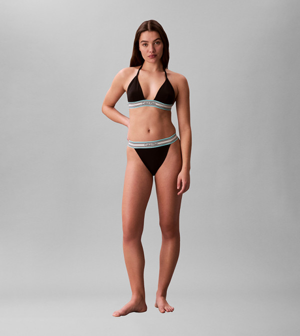كالفين كلاين  توب بكيني  - أسود Bikini Tops