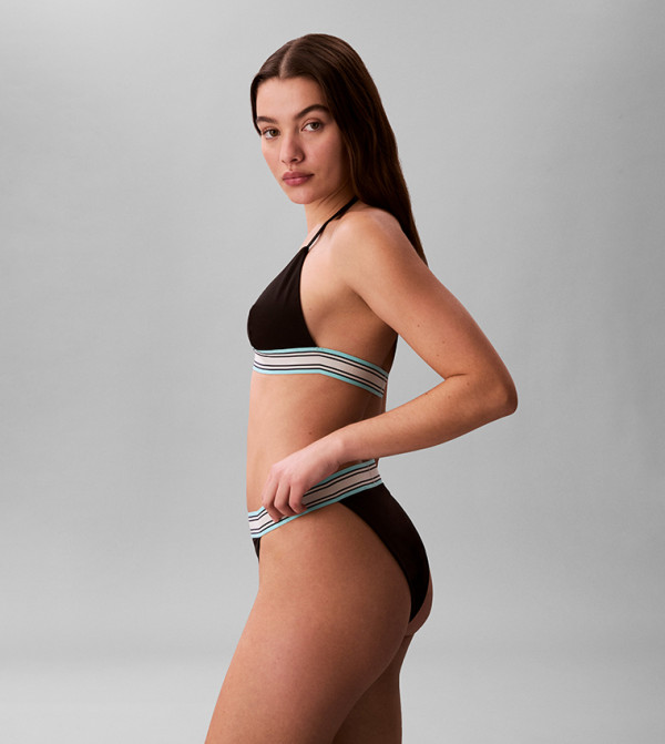 كالفين كلاين  توب بكيني  - أسود Bikini Tops