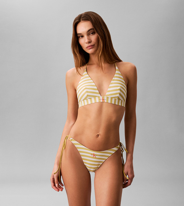 كالفين كلاين  توب بكيني  - أصفر Bikini Tops
