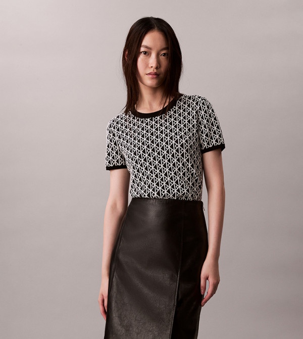 كالفين كلاين كالفين كلاين - أسود Cropped Tops