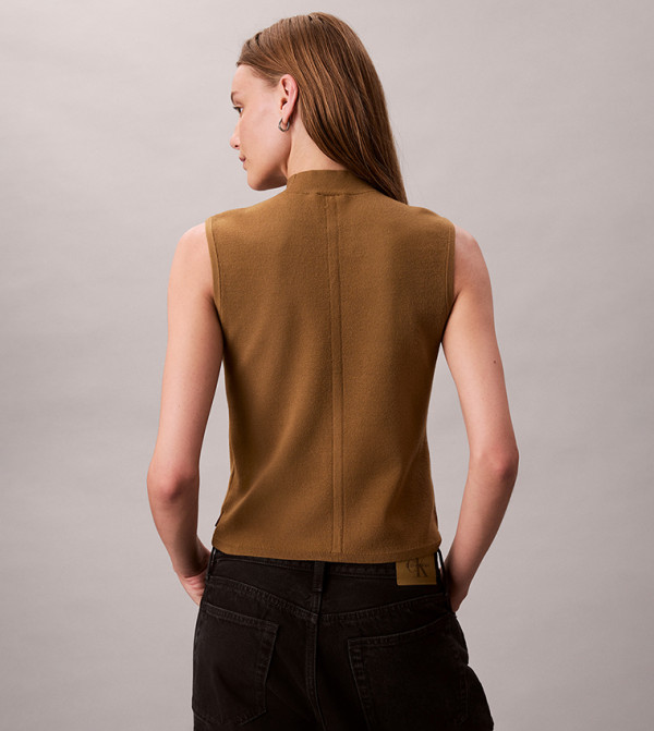 كالفين كلاين  devil-wears-prada-miranda - بني  Sleeveless Tops