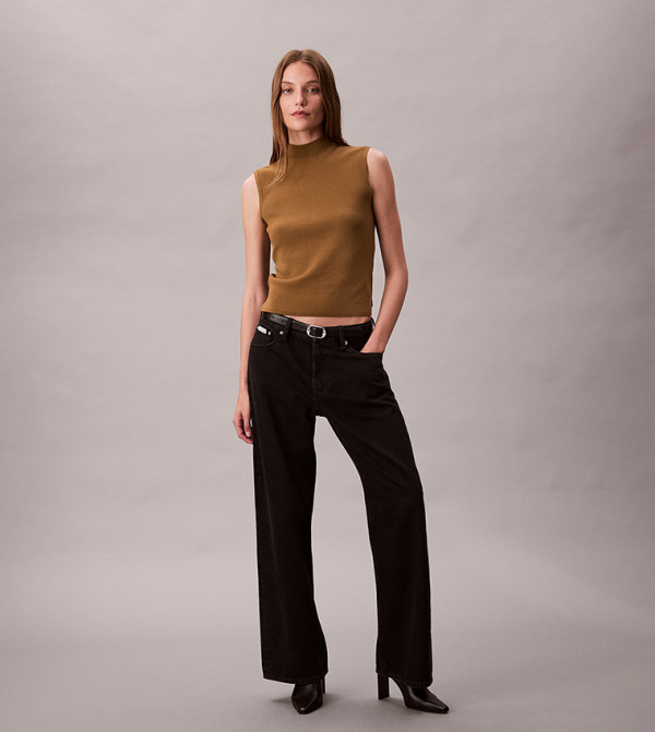 كالفين كلاين  devil-wears-prada-miranda - بني  Sleeveless Tops