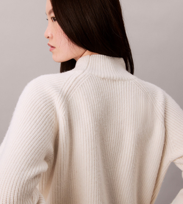 Calvin Klein Jeans Turtleneck Sweaters - Cream Turtle neck Sweaters