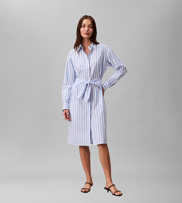 كالفن كلاين جينز  فساتين - أزرق Shirt & T-Shirt Dresses