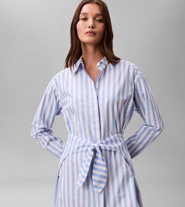 كالفن كلاين جينز  فساتين - أزرق Shirt & T-Shirt Dresses