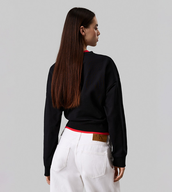 Calvin Klein Jeans  Hoodies & Sweatshirts - Black Sweatshirts