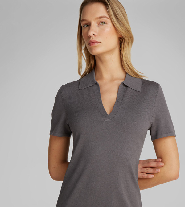 Calvin Klein Jeans  Shirt & T-Shirt Dresses - Grey Short Sleeve T-Shirts