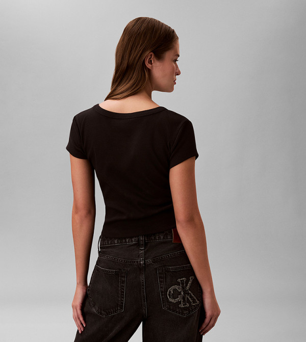 كالفين كلاين كالفين كلاين - أسود Short Sleeve T-Shirts